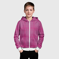 Толстовка на молнии детская Checkered pink, цвет: 3D-белый — фото 2