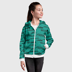 Толстовка на молнии детская Корабли плывут по Неве, цвет: 3D-белый — фото 2