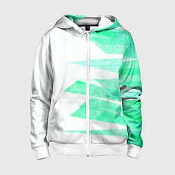 Детская толстовка на молнии Color white light blue strip