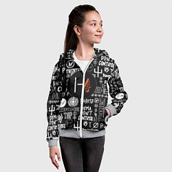 Толстовка на молнии детская Twenty one pilots rock logo, цвет: 3D-меланж — фото 2