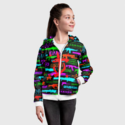 Толстовка на молнии детская Doom шутер паттерн, цвет: 3D-белый — фото 2