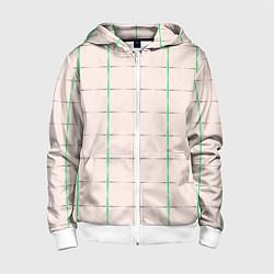 Толстовка на молнии детская Color white stripes, цвет: 3D-белый