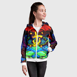 Толстовка на молнии детская Doom hyper monster, цвет: 3D-белый — фото 2