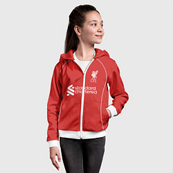 Толстовка на молнии детская Ливепрпуль домашняя форма 2025 2026, цвет: 3D-белый — фото 2