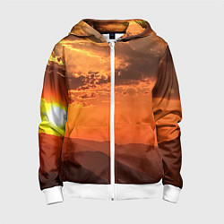 Детская толстовка на молнии Закат на перевале актопрак