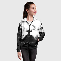 Толстовка на молнии детская Doom демон марса, цвет: 3D-черный — фото 2