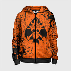 Толстовка на молнии детская Эйс символ, цвет: 3D-черный