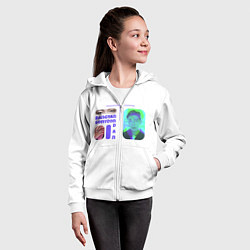 Толстовка на молнии детская RM - BTS, цвет: 3D-белый — фото 2