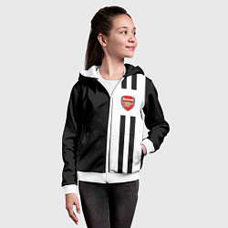 Толстовка на молнии детская Arsenal спорт линии, цвет: 3D-белый — фото 2