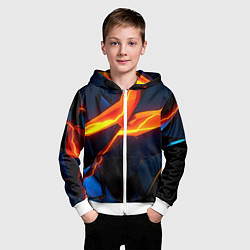 Толстовка на молнии детская Plate fractures, цвет: 3D-белый — фото 2