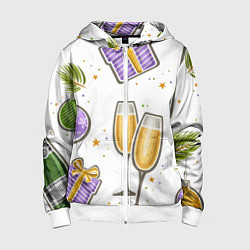 Детская толстовка на молнии Новогодний вайб