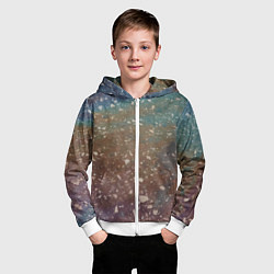 Толстовка на молнии детская Мокрый маслянный асфальт, цвет: 3D-белый — фото 2