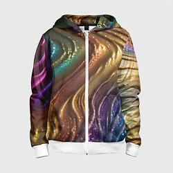 Детская толстовка на молнии Сморщенные складочки жидкости