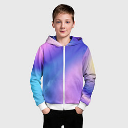 Толстовка на молнии детская Color multicolored gradient, цвет: 3D-белый — фото 2