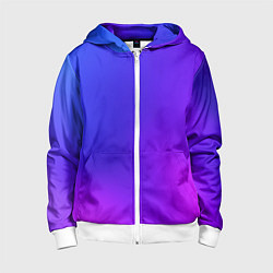 Толстовка на молнии детская Color multicolored gradient, цвет: 3D-белый