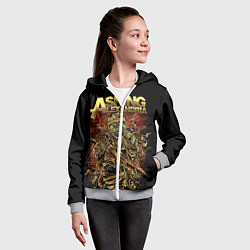 Толстовка на молнии детская Asking Alexandria, цвет: 3D-меланж — фото 2