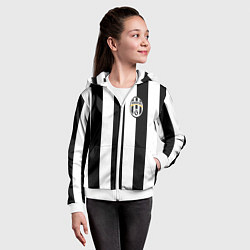 Толстовка на молнии детская Juventus: Tevez, цвет: 3D-белый — фото 2