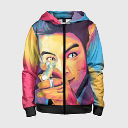 Толстовка на молнии детская Big Bang Art, цвет: 3D-черный