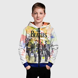 Толстовка на молнии детская The Beatles: Colour Spray, цвет: 3D-синий — фото 2