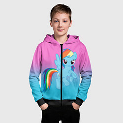 Толстовка на молнии детская My Little Pony, цвет: 3D-черный — фото 2