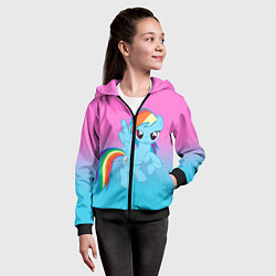 Толстовка на молнии детская My Little Pony, цвет: 3D-черный — фото 2