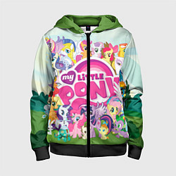 Толстовка на молнии детская My Little Pony, цвет: 3D-черный