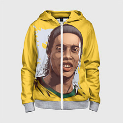 Толстовка на молнии детская Ronaldinho Art, цвет: 3D-меланж
