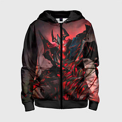 Толстовка на молнии детская Shadow Fiend, цвет: 3D-черный