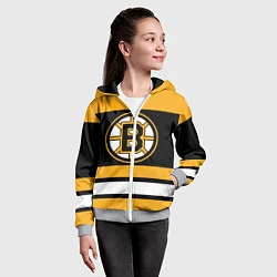 Толстовка на молнии детская Boston Bruins, цвет: 3D-меланж — фото 2