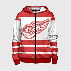 Толстовка на молнии детская Detroit Red Wings, цвет: 3D-красный