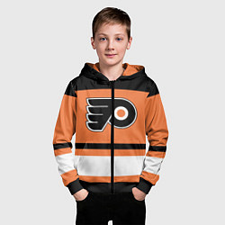 Толстовка на молнии детская Philadelphia Flyers, цвет: 3D-черный — фото 2