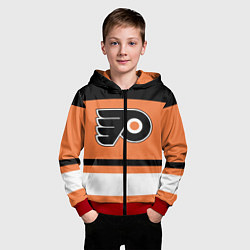 Толстовка на молнии детская Philadelphia Flyers, цвет: 3D-красный — фото 2