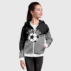 Толстовка на молнии детская ФК Торпедо, цвет: 3D-белый — фото 2