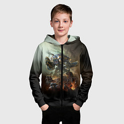 Толстовка на молнии детская Титан, цвет: 3D-черный — фото 2