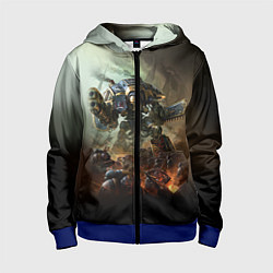 Толстовка на молнии детская Титан, цвет: 3D-синий