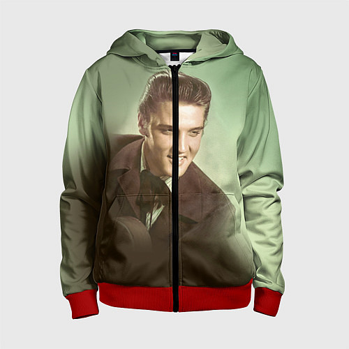 Детская толстовка на молнии Elvis Young / 3D-Красный – фото 1