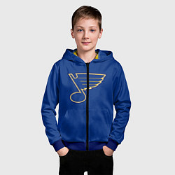 Толстовка на молнии детская St Louis Blues: Tarasenko 91, цвет: 3D-синий — фото 2