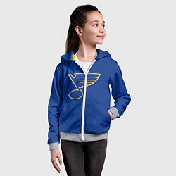 Толстовка на молнии детская St Louis Blues: Tarasenko 91, цвет: 3D-меланж — фото 2