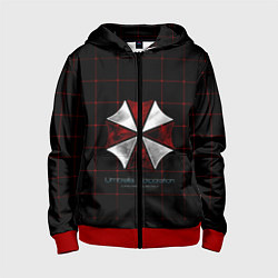 Толстовка на молнии детская Umbrella Corporation - 2, цвет: 3D-красный