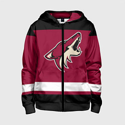 Толстовка на молнии детская Arizona Coyotes, цвет: 3D-черный