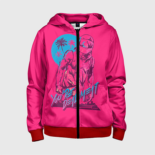 Детская толстовка на молнии You're dead meat / 3D-Красный – фото 1