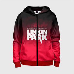 Толстовка на молнии детская Linkin Park: Minutes to midnight, цвет: 3D-красный