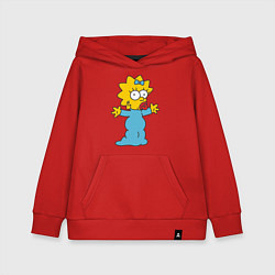 Толстовка детская хлопковая Maggie Simpson, цвет: красный