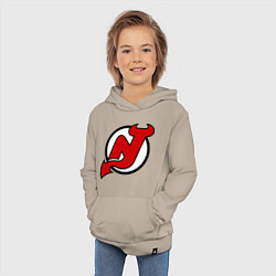 Толстовка детская хлопковая New Jersey Devils, цвет: миндальный — фото 2