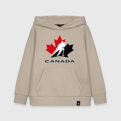 Толстовка детская хлопковая Canada, цвет: миндальный