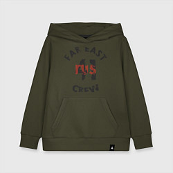 Толстовка детская хлопковая Far East 41 Crew, цвет: хаки