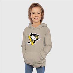 Толстовка детская хлопковая Pittsburgh Penguins: Malkin 71, цвет: миндальный — фото 2
