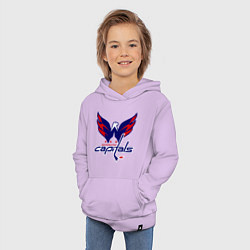Толстовка детская хлопковая Washington Capitals: Ovechkin, цвет: лаванда — фото 2