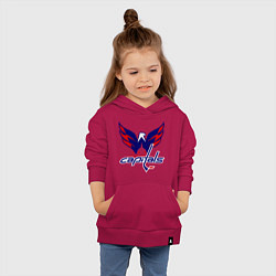 Толстовка детская хлопковая Washington Capitals: Ovechkin, цвет: маджента — фото 2