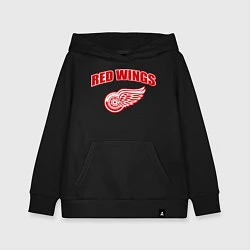 Толстовка детская хлопковая Detroit Red Wings, цвет: черный